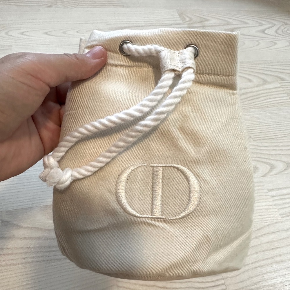 Dior Cream DrawString Pouch